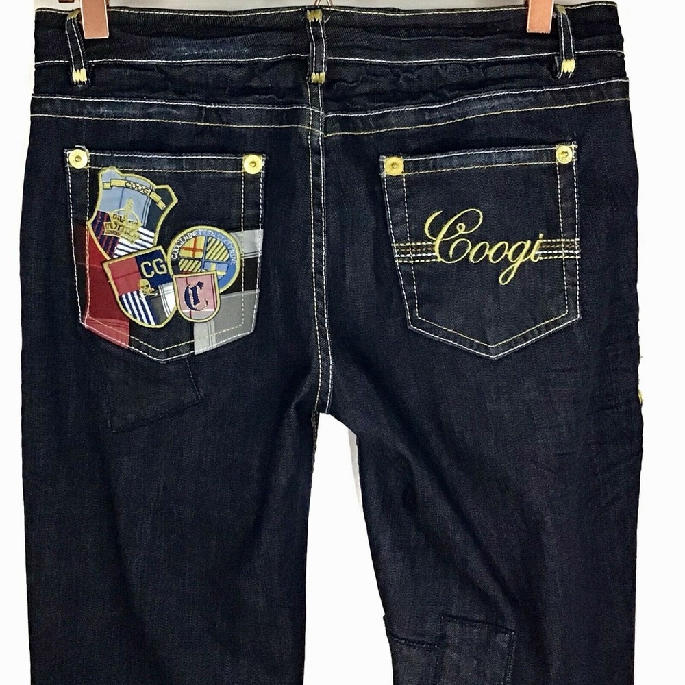 COOGI Patch Embroidered Dark MidRise Jeans Jr's 9 - Picture 5 of 8